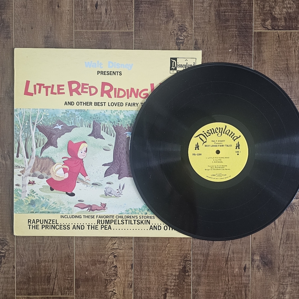 VTG 1968 Disneyland Little Red Riding Hood Vinyl Record
